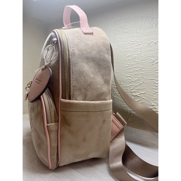 JUICY COUTURE Pink POWDER Blush HERITAGE Embroidered VELOUR Bag BACKPACK - NWT
